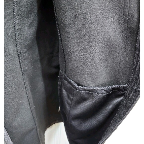 Free Tech Hooded Jacket Womens L 12-14 Black Full Zip Water Resistant Waist Tabs - Picture 8 of 15